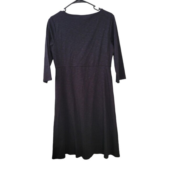 Horny Toad Rosalinda Dress 3/4 Sleeve Black Size Medium Tencel & Organic Cotton - Picture 2 of 6